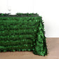 90 Inch x 132 Inch Tablecloth Green with Leaf Petal Taffeta