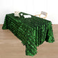Leaf Petal Taffeta Rectangle Tablecloth 90 Inch x 132 Inch Green