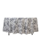 Polyester 108" Round Tablecloth White - Black French Toile Pattern for Chic Weddings