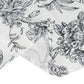 Polyester 108" Round Tablecloth White - Black French Toile Pattern for Chic Weddings