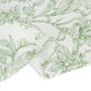 Polyester 108" Round Tablecloth White - Dusty Sage Green French Toile Pattern for Chic Weddings