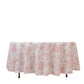 Polyester 108" Round Tablecloth White - Pink French Toile Pattern for Chic Weddings
