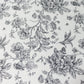 Polyester 132" Round Tablecloth White - Black French Toile Pattern for Chic Weddings