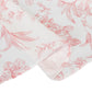Polyester 132" Round Tablecloth White - Pink French Toile Pattern for Chic Weddings