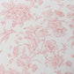 Polyester 132" Round Tablecloth White - Pink French Toile Pattern for Chic Weddings