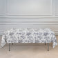 Polyester 60"x102" Rectangle Tablecloth White - Black French Toile Pattern for Elegant Gatherings