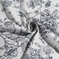 Polyester 90"x132" Rectangle Tablecloth White - Seamless Black French Toile Pattern for Formal Celebrations