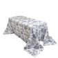 Polyester 90"x132" Rectangle Tablecloth White - Seamless Black French Toile Pattern for Formal Celebrations