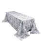 Polyester 90"x156" Rectangle Tablecloth White - Seamless Black French Toile Pattern for Grand Occasions