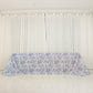 Polyester 90"x156" Rectangle Tablecloth White - Seamless Lavender Lilac French Toile Pattern for Grand Occasions