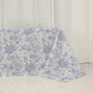 Polyester 90"x156" Rectangle Tablecloth White - Seamless Lavender Lilac French Toile Pattern for Grand Occasions
