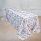 Polyester 90"x156" Rectangle Tablecloth White - Seamless Lavender Lilac French Toile Pattern for Grand Occasions