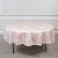 Polyester 90" Round Tablecloth White - Pink French Toile Pattern for Chic Weddings