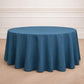 120" Polyester Round Tablecloth – Denim Blue with Seamless Faux Denim Design for Stylish Gatherings