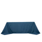 90x132" Polyester Rectangular Tablecloth – Denim Blue with Seamless Faux Denim Design for Stylish Gatherings