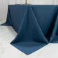 90x132" Polyester Rectangular Tablecloth – Denim Blue with Seamless Faux Denim Design for Stylish Gatherings