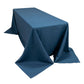 90x132" Polyester Rectangular Tablecloth – Denim Blue with Seamless Faux Denim Design for Stylish Gatherings