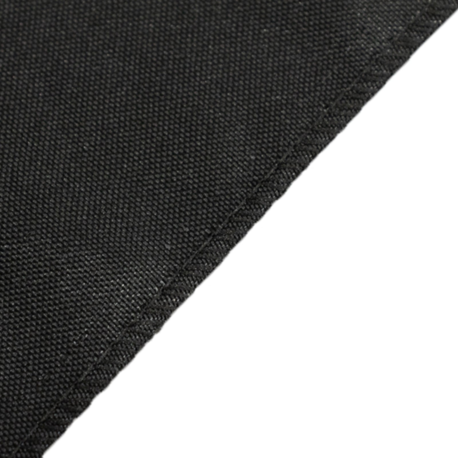 Black fitted tablecloth for 6ft tables, made from premium polyester.