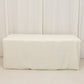 Ivory Fitted Premium Polyester Rectangle Tablecloth 6ft Table Cover For 72"x30" Tables - 220GSM