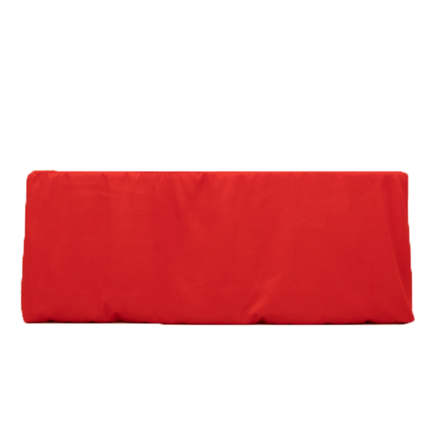 Red Fitted Premium Polyester Rectangle Tablecloth 6ft Table Cover For 72"x30" Tables - 220GSM