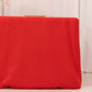 Red Fitted Premium Polyester Rectangle Tablecloth 6ft Table Cover For 72"x30" Tables - 220GSM