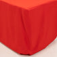 Red Fitted Premium Polyester Rectangle Tablecloth 6ft Table Cover For 72"x30" Tables - 220GSM