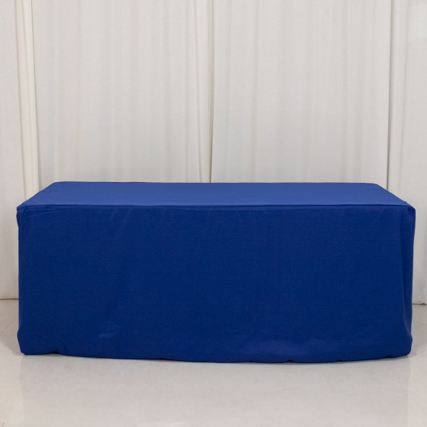 Royal Blue Fitted Premium Polyester Tablecloth for 72"x30" Tables