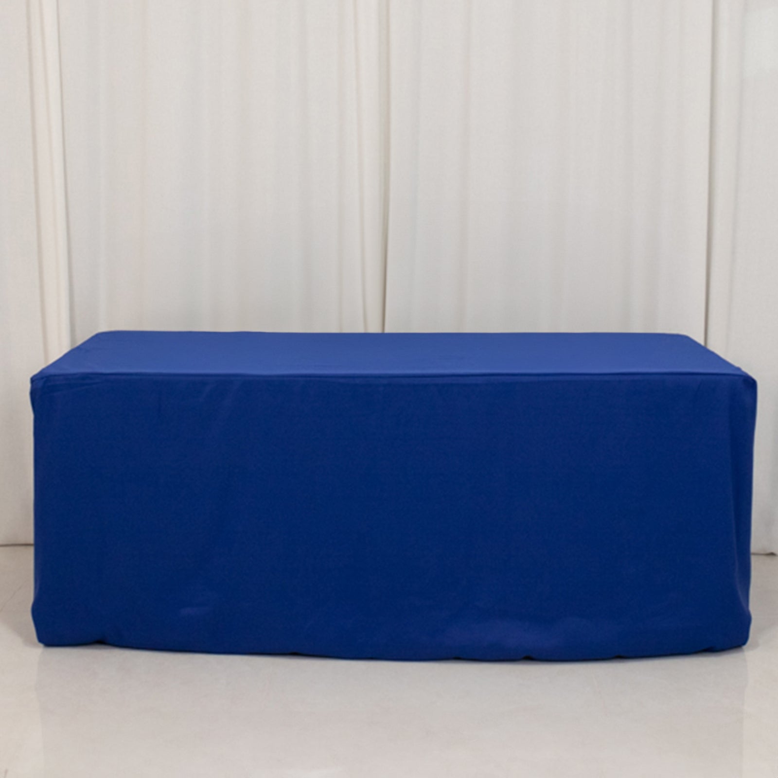 Royal Blue Fitted Premium Polyester Tablecloth for 72"x30" Tables