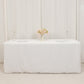White Fitted Premium Polyester Rectangle Tablecloth 6ft Table Cover For 72"x30" Tables - 220GSM