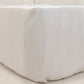 White Fitted Premium Polyester Rectangle Tablecloth 6ft Table Cover For 72"x30" Tables - 220GSM