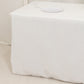 White Fitted Premium Polyester Rectangle Tablecloth 6ft Table Cover For 72"x30" Tables - 220GSM