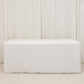 White Fitted Premium Polyester Rectangle Tablecloth 6ft Table Cover For 72"x30" Tables - 220GSM