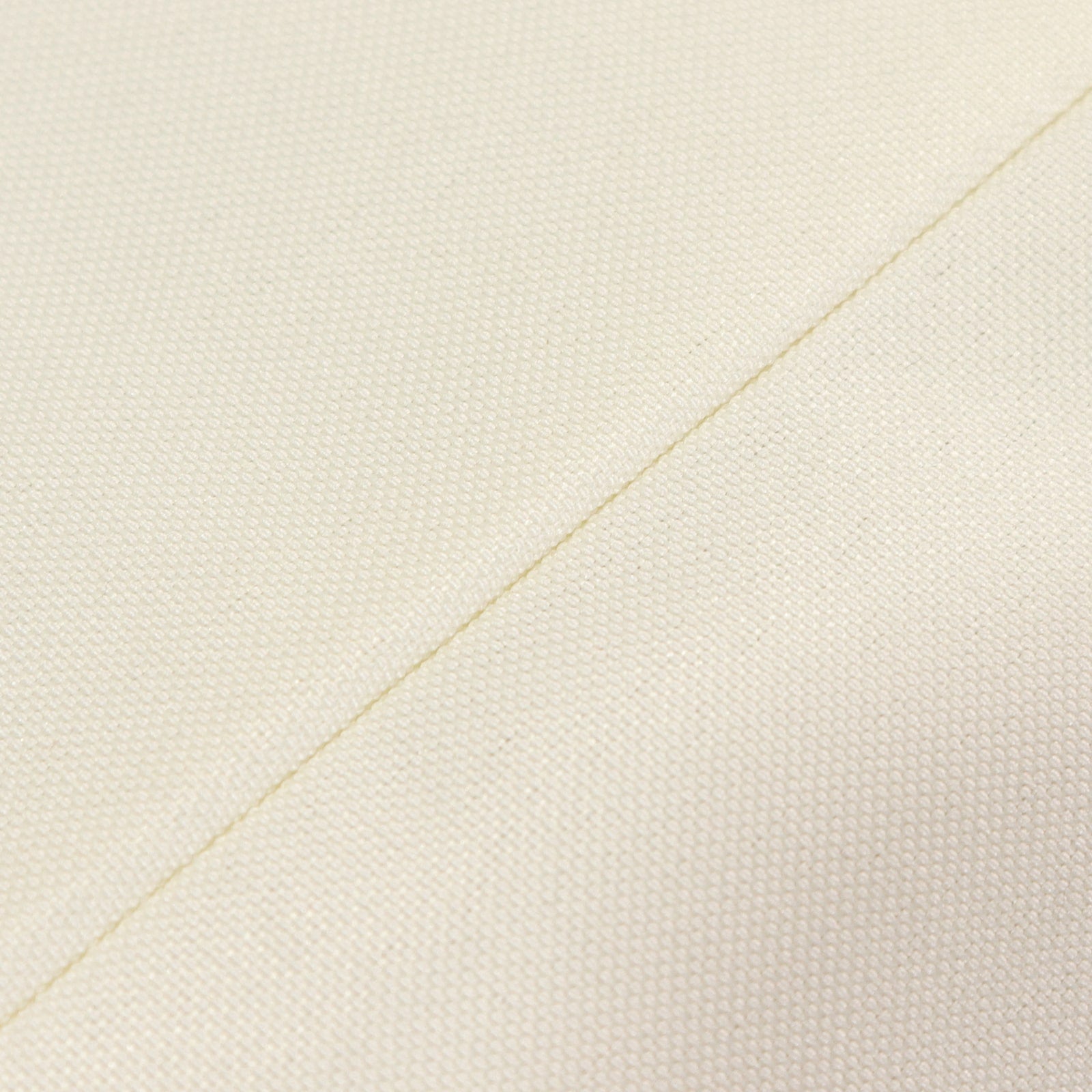 Ivory fitted tablecloth for 8ft rectangle tables, premium polyester fabric.