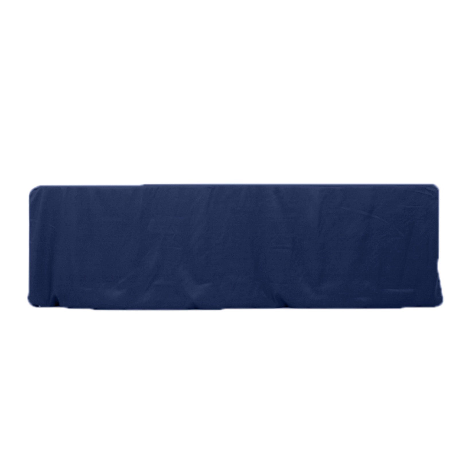 Navy blue fitted tablecloth for 8ft tables, premium polyester, 220GSM.