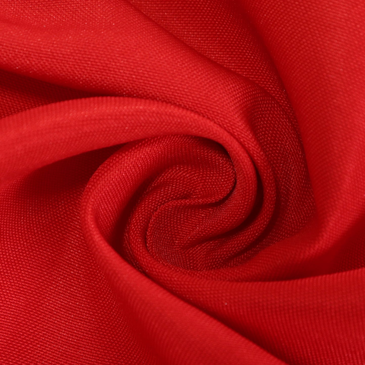 Red fitted premium polyester tablecloth for 8ft tables.