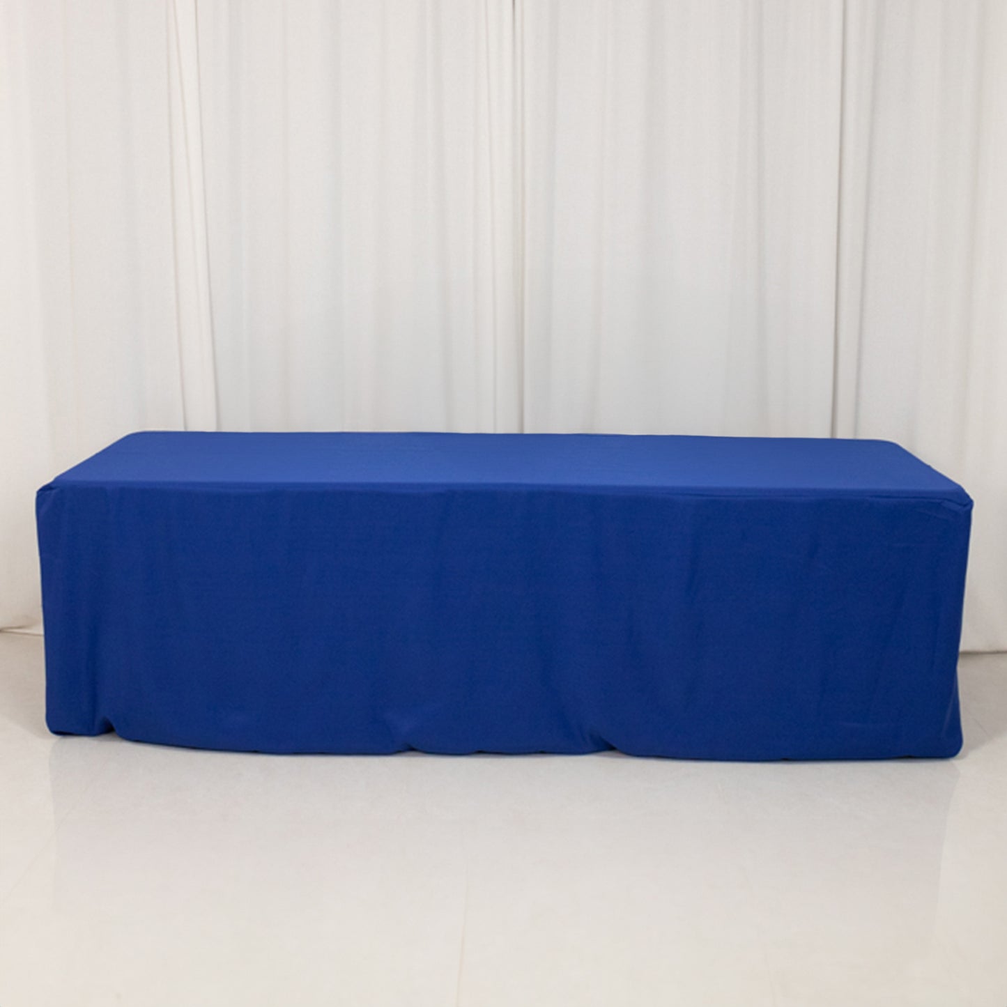 Royal Blue Fitted Tablecloth for 8ft Rectangle Table - Premium Polyester