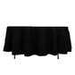 108" Fire Retardant Black Tablecloth Premium Polyester Round Table Cover