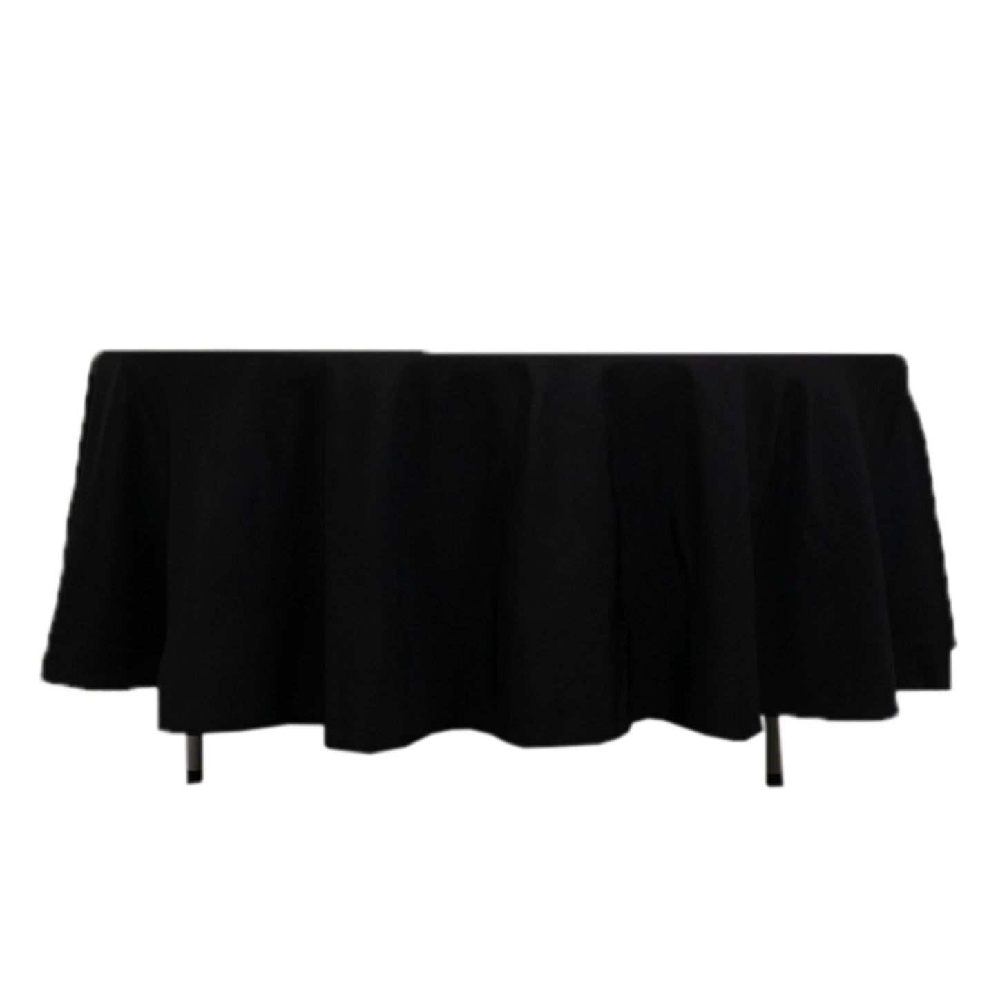 108" Fire Retardant Black Tablecloth Premium Polyester Round Table Cover