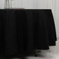 108" Fire Retardant Black Tablecloth Premium Polyester Round Table Cover
