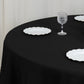 108" Fire Retardant Black Tablecloth Premium Polyester Round Table Cover
