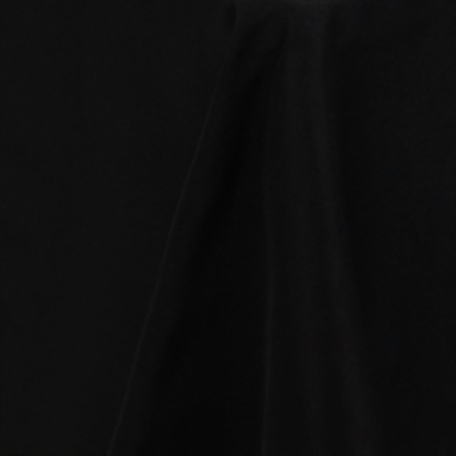 Black fire retardant seamless tablecloth for 5 foot table with floor-length drop. #whtbkgd