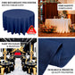 132 inch Fire Retardant Tablecloth Seamless Premium Polyester Round Table Cover for 6 Foot Tables With Floor-Length Drop