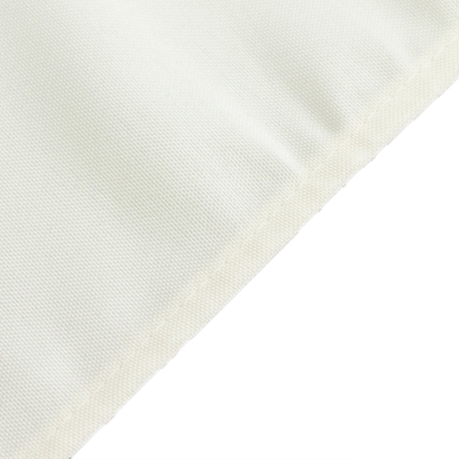 Ivory fire retardant polyester tablecloth for rectangular tables.