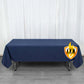 60"x102" Fire Retardant Navy Blue Tablecloth Premium Polyester Rectangular Table Cover