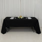60"x126" Fire Retardant Black Tablecloth Premium Polyester Rectangular Table Cover