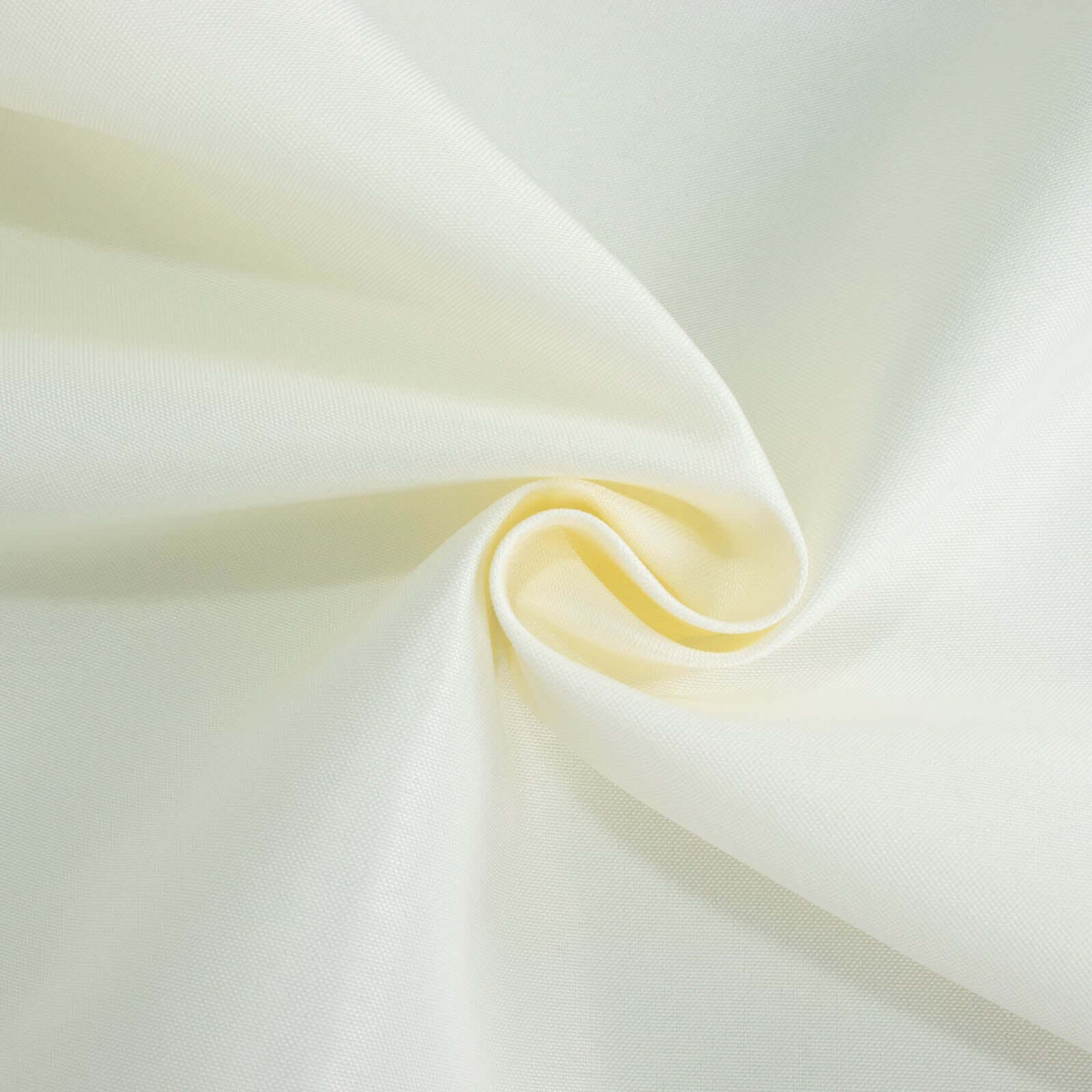Ivory fire retardant tablecloth made of premium polyester.