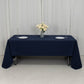 60"x126" Fire Retardant Navy Blue Tablecloth Premium Polyester Rectangular Table Cover