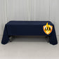 60"x126" Fire Retardant Navy Blue Tablecloth Premium Polyester Rectangular Table Cover