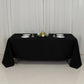 72"x120" Fire Retardant Black Tablecloth Premium Polyester Rectangular Table Cover