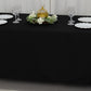 72"x120" Fire Retardant Black Tablecloth Premium Polyester Rectangular Table Cover